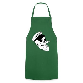 Totenkopf Moin - Kochschürze - Grün - Vorne - AI Model Male 185 dark (185cm)