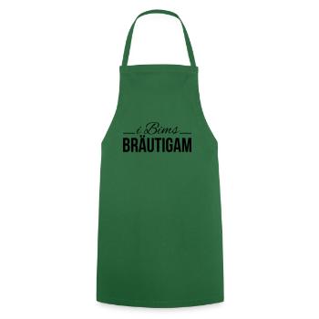 i bims bräutigam - Kochschürze - Grün - Vorne - AI Model Male 185 dark (185cm)