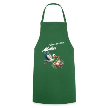 Soon I'm going to be a mother - Cooking Apron - green - Front - AI Model Male 185 dark (185cm)