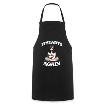 Les règles recommencent - Tablier de cuisine - noir - Devant - AI Model Male 185 dark (185cm)