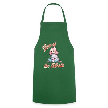 Period Time Of Month Illustration - Cooking Apron - green - Front - AI Model Male 185 dark (185cm)