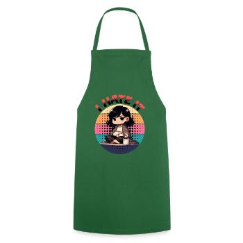 Menstruation Confess I Hate It Expression - Cooking Apron - green - Front - AI Model Male 185 dark (185cm)