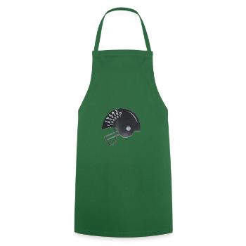 Casque de football américain tous les dimanche - Tablier de cuisine - vert foncé - Devant - AI Model Male 185 dark (185cm)