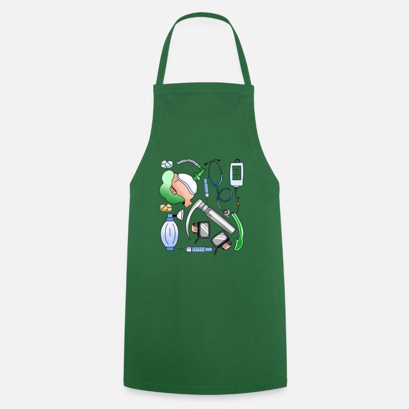Anesthésie - Tablier de cuisine - vert foncé