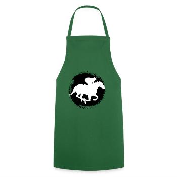 Rider, Horse - Cooking Apron - green - Front - AI Model Male 185 dark (185cm)