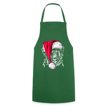 BOUVIER DES FLANDRES Christmas present - Cooking Apron - green - Front - AI Model Male 185 dark (185cm)