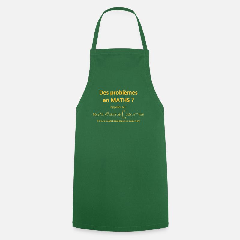 problemes_en_maths_humour - Tablier de cuisine - vert foncé