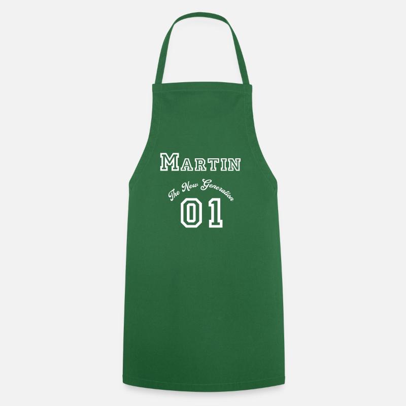 Nome Martin - bianco - Grembiule da cucina - verde