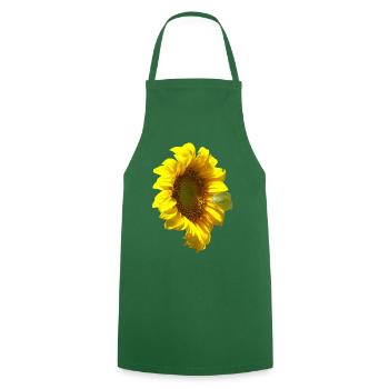 Sunflower with butterfly - Cooking Apron - green - Front - AI Model Male 185 dark (185cm)