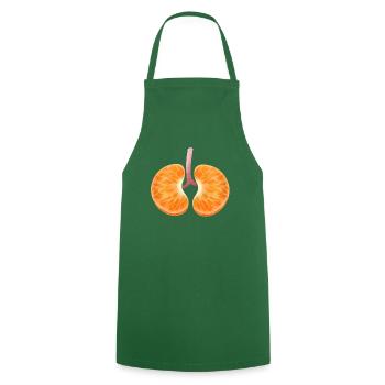 Poumon de mandarine - Tablier de cuisine - vert foncé - Devant - AI Model Male 185 dark (185cm)