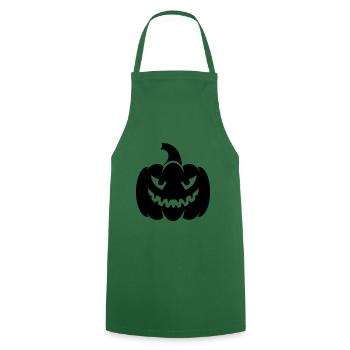 Pumpkin Halloween head / pumpkin halloween head - Cooking Apron - green - Front - AI Model Male 185 dark (185cm)