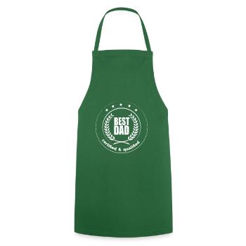 Best Dad Certified - Qualified - Cooking Apron - green - Front - AI Model Male 185 dark (185cm)