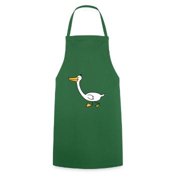 lustige Gans - Kochschürze - Grün - Vorne - AI Model Male 185 dark (185cm)