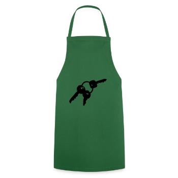 Keychain - keys - key - Cooking Apron - green - Front - AI Model Male 185 dark (185cm)