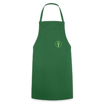 Ankh égyptien symbole de la vie - Tablier de cuisine - vert foncé - Devant - AI Model Male 185 dark (185cm)