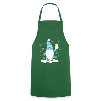 Noël Noël Gnomies - Tablier de cuisine - vert foncé - Devant - AI Model Male 185 dark (185cm)