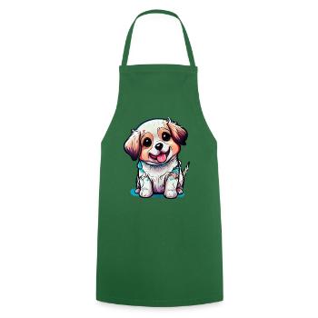 Embodies the pure joy that dogs bring us - Cooking Apron - green - Front - AI Model Male 185 dark (185cm)