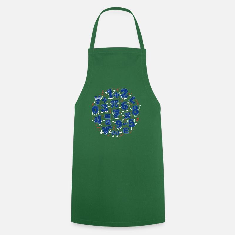 Nombres Heureux (Maths) - Tablier de cuisine - vert foncé