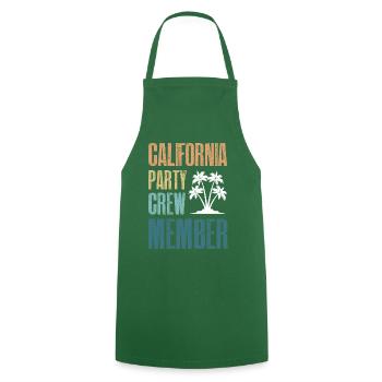 Équipe de fête en Californie - Tablier de cuisine - vert foncé - Devant - AI Model Male 185 dark (185cm)