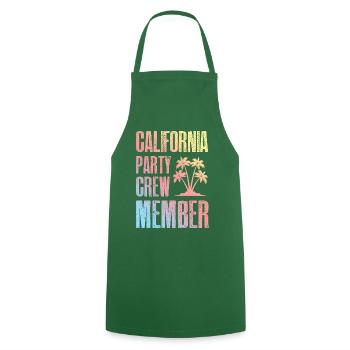 Équipe de fête en Californie - Tablier de cuisine - vert foncé - Devant - AI Model Male 185 dark (185cm)