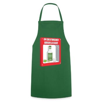 En cas d'urgence Ti Punch - Tablier de cuisine - vert foncé - Devant - AI Model Male 185 dark (185cm)