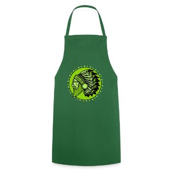 Beard indian - Tablier de cuisine - vert foncé - Devant - AI Model Male 185 dark (185cm)