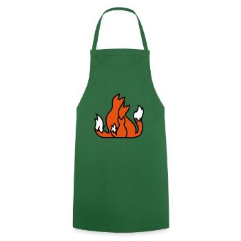 Fuchsfamilie fox family Geschenkidee gift idea - Kochschürze - Grün - Vorne - AI Model Male 185 dark (185cm)