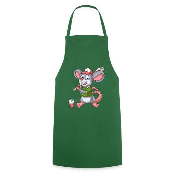 Souris golfeur / Souris de golf - Tablier de cuisine - vert foncé - Devant - AI Model Male 185 dark (185cm)