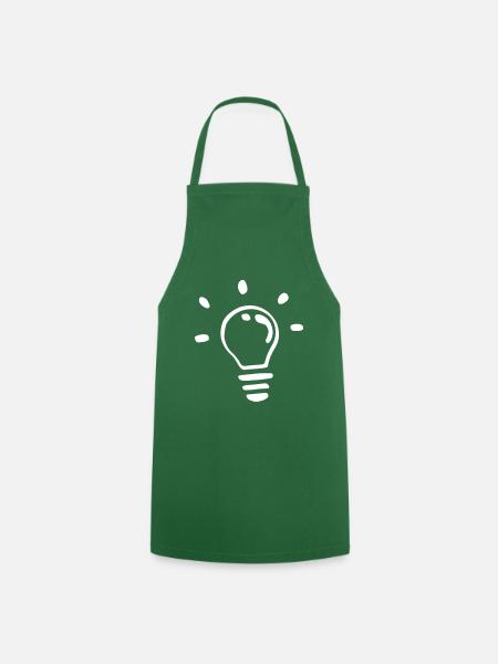 Einzelne Glühbirne / single light bulb - Kochschürze - Grün