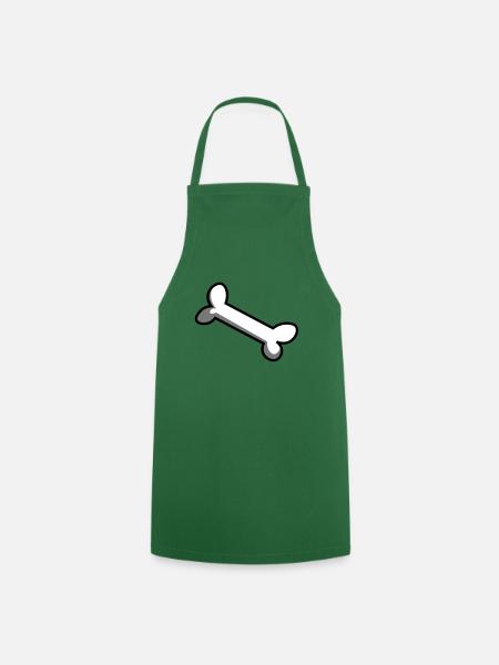 Knochen / Hundeknochen / Bone / os / Geschenkidee - Kochschürze - Grün