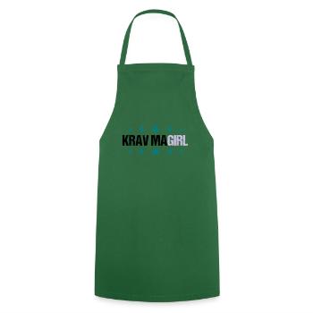 Krav Maga Girl - Tablier de cuisine - vert foncé - Devant - AI Model Male 185 dark (185cm)
