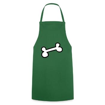Chien dog bone Os de chien - Tablier de cuisine - vert foncé - Devant - AI Model Male 185 dark (185cm)