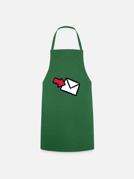 Lettre e-mail mail lettre lettre message envoi - Tablier de cuisine - vert foncé