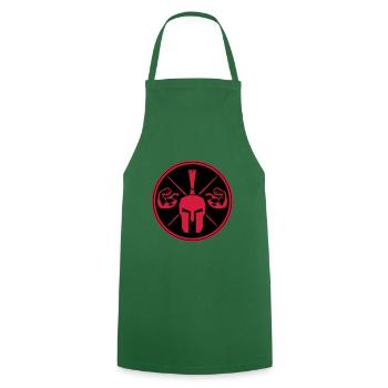 casque spartan guerrier spartan - Tablier de cuisine - vert foncé - Devant - AI Model Male 185 dark (185cm)