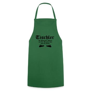 tischler - Kochschürze - Grün - Vorne - AI Model Male 185 dark (185cm)