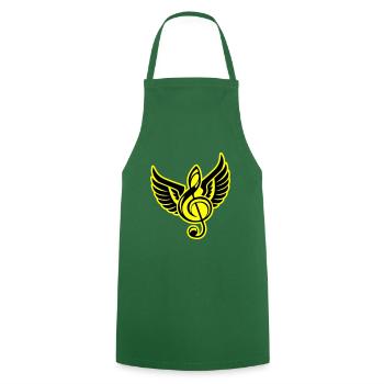 clef symbol grand piano - Cooking Apron - green - Front - AI Model Male 185 dark (185cm)