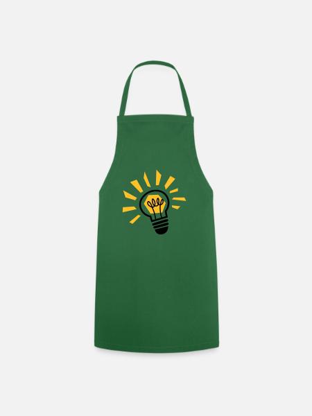 Light bulb - light bulb - ampoule - lamp - light - Cooking Apron - green
