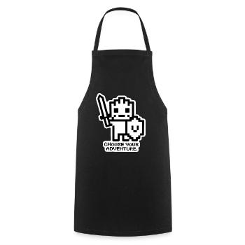 Pixel Knight – Choisissez votre aventure | Jeux rétro - Tablier de cuisine - noir - Devant - AI Model Male 185 dark (185cm)