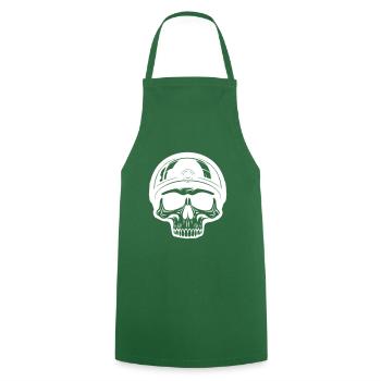 Skeleton Biker - Tablier de cuisine - vert foncé - Devant - AI Model Male 185 dark (185cm)