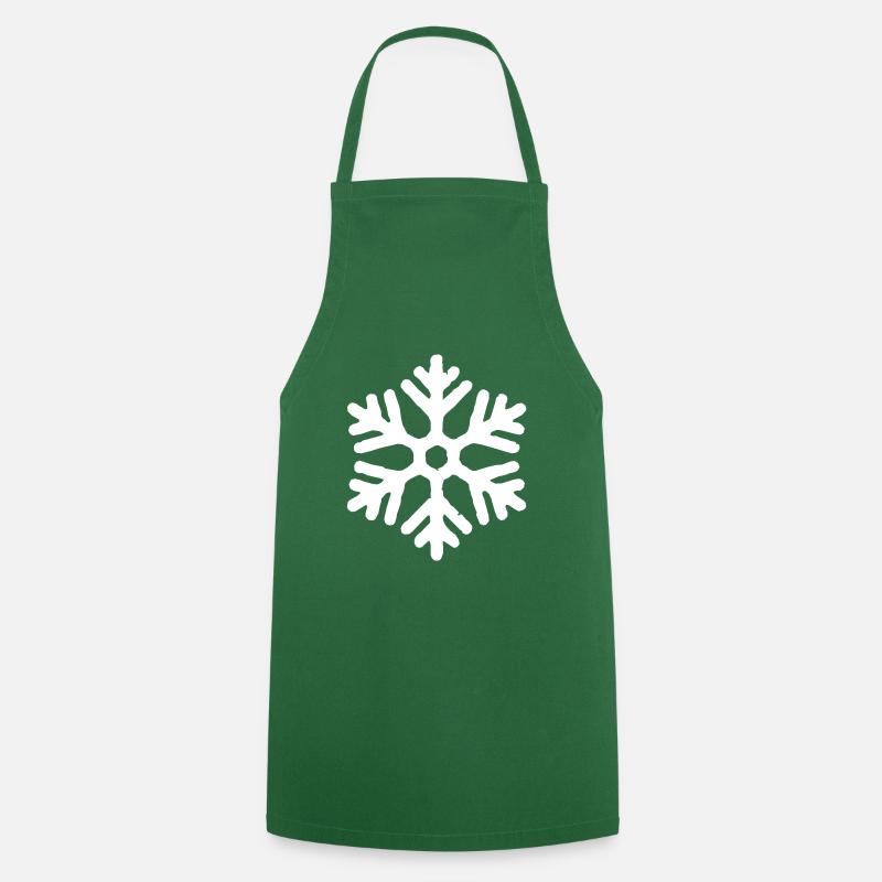 flocon de neige - Tablier de cuisine - vert foncé