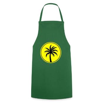 Palm Tree Holiday Plage - Tablier de cuisine - vert foncé - Devant - AI Model Male 185 dark (185cm)