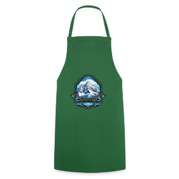 Mountains icon - Cooking Apron - green - Front - AI Model Male 185 dark (185cm)