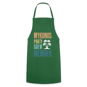 Mykonos Party Crew - Tablier de cuisine - vert foncé - Devant - AI Model Male 185 dark (185cm)