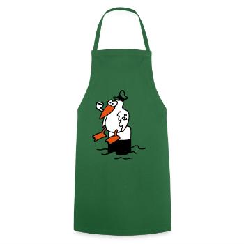 moewe_am_hafen_3c - Tablier de cuisine - vert foncé - Devant - AI Model Male 185 dark (185cm)