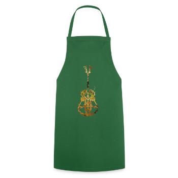 Guitar Surreal Golden - Cooking Apron - green - Front - AI Model Male 185 dark (185cm)