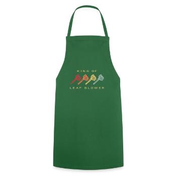 Souffleur de feuilles Perfect Gardener, cadeau rétro des années 90 - Tablier de cuisine - vert foncé - Devant - AI Model Male 185 dark (185cm)