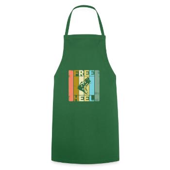 Telemark Free Heel Nordic Ski Retro Gift - Cooking Apron - green - Front - AI Model Male 185 dark (185cm)