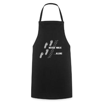 ne jamais marcher seul poulet perruche - Tablier de cuisine - noir - Devant - AI Model Male 185 dark (185cm)