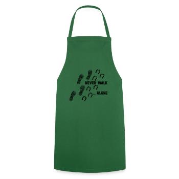 Never Walk Alone Horse Horseshoe Shoe Imprint - Cooking Apron - green - Front - AI Model Male 185 dark (185cm)