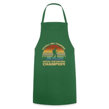 Uphill Ski Touring Telemark Social Distancing - Cooking Apron - green - Front - AI Model Male 185 dark (185cm)